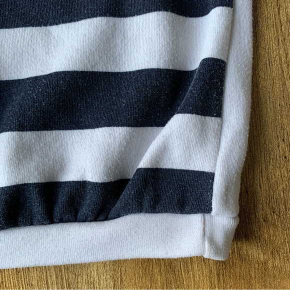 Vintage 80s Nautical Collared Sweatshirt Small Sailing Fisherman Core Striped - Picture 5 of 8